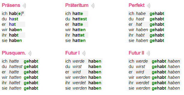 Verb haben