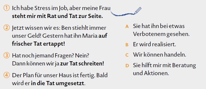 Redewendung Mit Rat und Tat